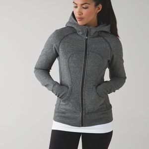 Lululemon Heathered Gray Scuba Hoodie size 6
